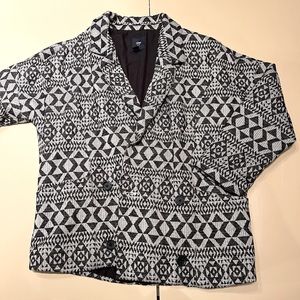 Gap small black and white coat, womens
